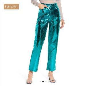 Amy Lynn Metallic Blue Trousers